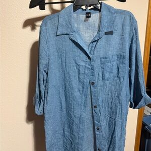 a.n.a Light Blue Chambray Shirt